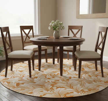 Flower rug with elegant floral design - TenStickers
