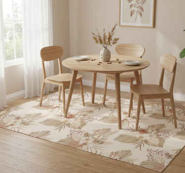 Flower rug dried flower with pampas grass - TenStickers