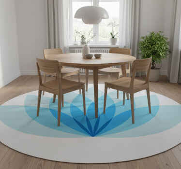 Vinyl teppich blumen einfarbig lotusblume - TenStickers