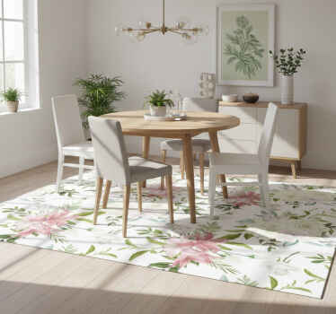 Flower rug minimalist realistic garden design - TenStickers