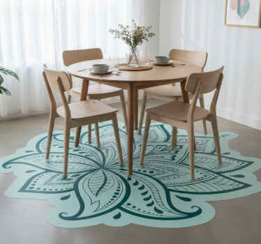 Vinyl teppich blumen lotos blühend - TenStickers