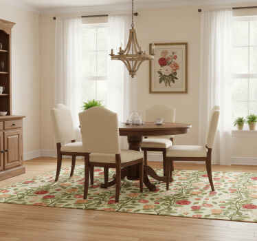 Tappeto vinile fiori set di rose vintage - TenStickers