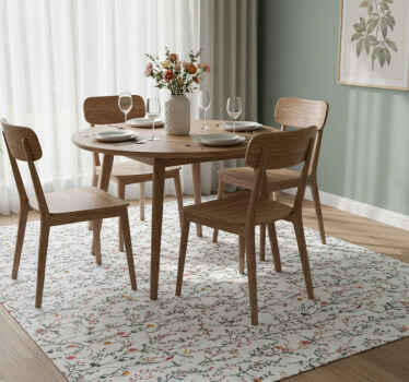 Tappeto vinile fiori fiori da giardino minimalisti - TenStickers