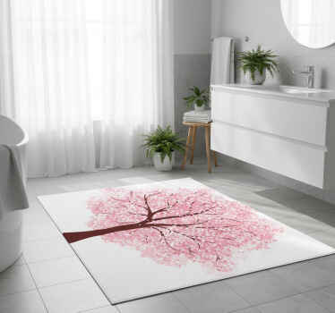 Tapis vinyle plantes cerisier en fleurs - TenStickers