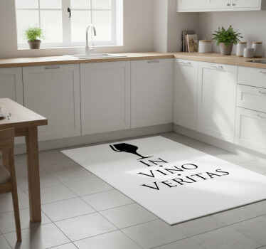 Kitchen vinyl rug in wine, truth unfolds - TenStickers
