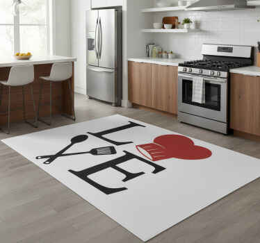 Kitchen vinyl rug chef's passion - TenStickers