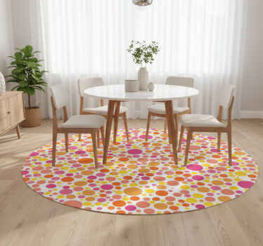 Dining room vinyl rug warm bubbles - TenStickers