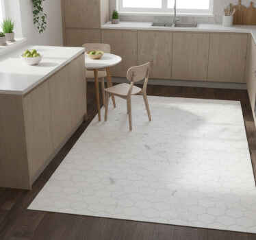 Kitchen vinyl rug elegant grey hexagon tiles - TenStickers