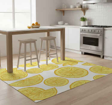 Vinilna preproga za kuhinjo skica pomaranč in limon - TenStickers