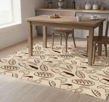 Kitchen vinyl rug bakery seamless design - TenStickers