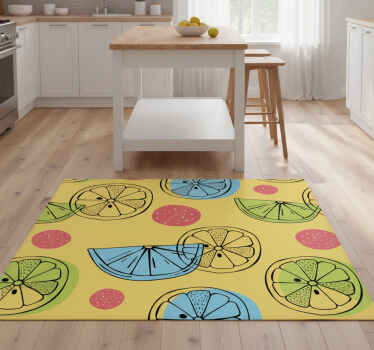 Citrus fruits kitchen vinyl rug - TenStickers