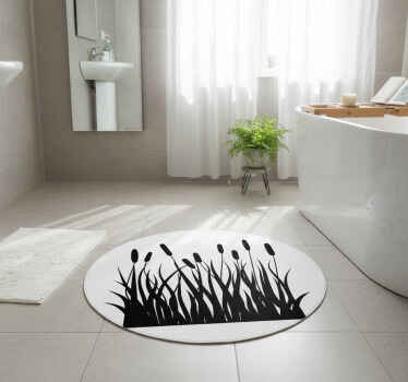 Juncos monocolor bathroom vinyl rug - TenStickers