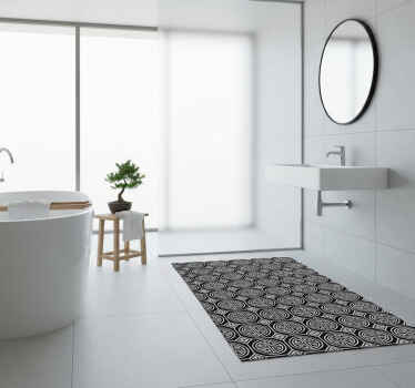 Bathroom vinyl rug japanese minimalist design - TenStickers