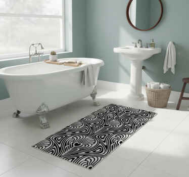 Art nouveau bathroom vinyl rug - TenStickers