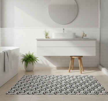 Tsunami effect bathroom vinyl rug - TenStickers