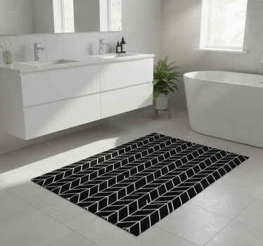 Bathroom vinyl rug with geometric arrows design - TenStickers