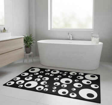 Water pearls bathroom vinyl rug - TenStickers