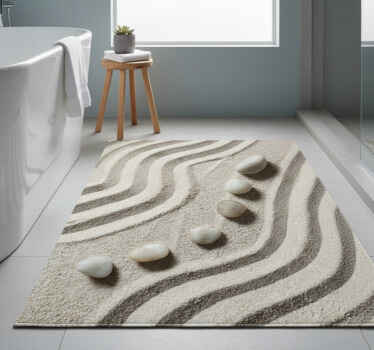 Vinilna preproga za kopalnico peščena zen pot - TenStickers