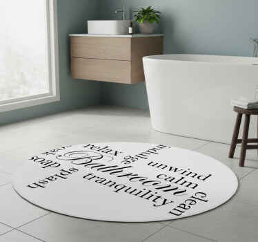 Serene oasis bathroom vinyl rug - TenStickers