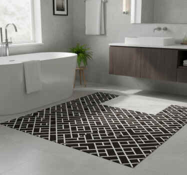Bathroom vinyl rug tile adhesive for shower screens - TenStickers