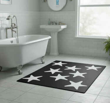 Bathroom vinyl rug starfish design - TenStickers