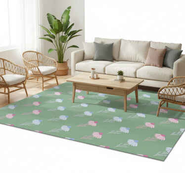 Vinylový koberec s kvetmi v chamomile vzore - Tenstickers