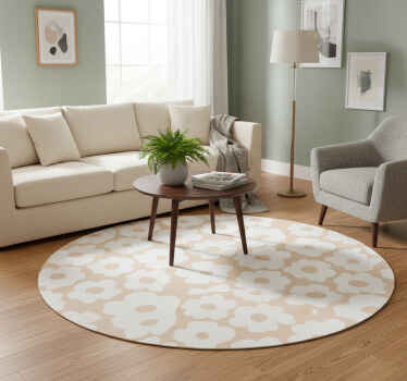 Vinylový koberec s kvetmi biela maková kvetina - Tenstickers