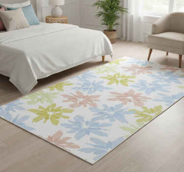 Flower vinyl rug floral window cling film - TenStickers