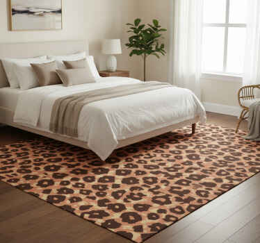 Animal print vinyl rug in velvety classic leopard - TenStickers