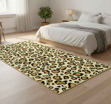 Animal print vinyl rug in classic leopard pattern - TenStickers