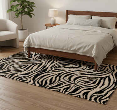 Animal print vinyl rug with zebra stripes - TenStickers