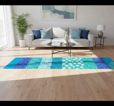 Vinil podovi dnevna soba uzorak tirkiznog oceana - TenStickers