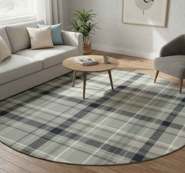 Gray flannel geometric vinyl rug - TenStickers