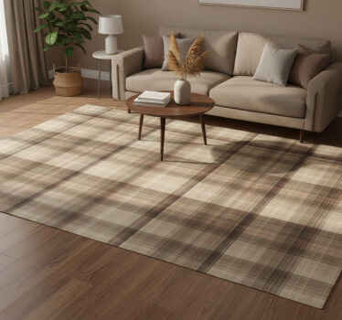 Textile effect geometric vinyl rug - TenStickers