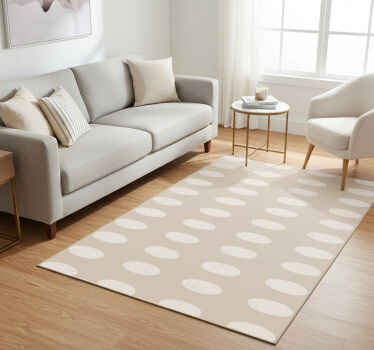 Geometric vinyl rug with white circle pattern - TenStickers