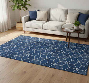Distressed vittoria geometric vinyl rug - TenStickers