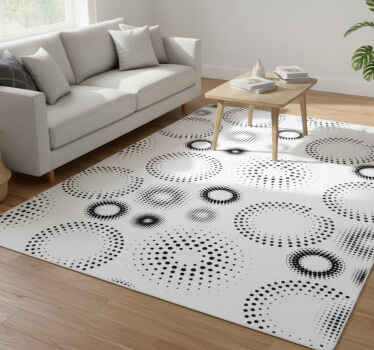Geometric vinyl rug seamless polka dots design - TenStickers