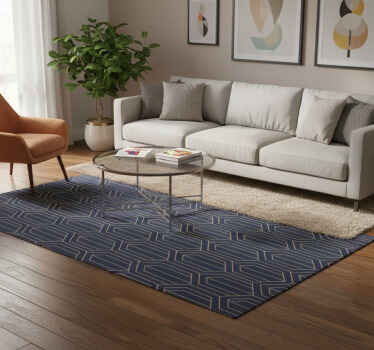 Geometric vinyl rug geometric 'kayla metallic' - TenStickers