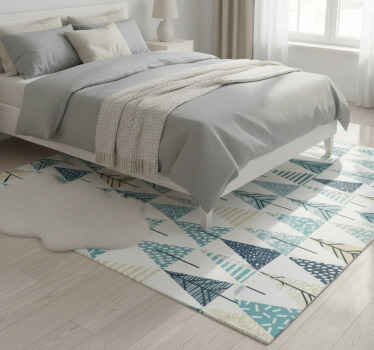 Bedroom vinyl rug with nordic design pattern - TenStickers