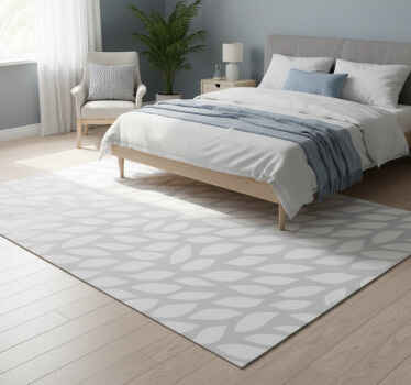 Bedroom vinyl rug with seamless floral design - TenStickers