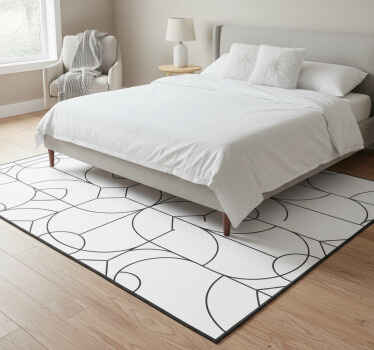 Classic style elegant pattern bedroom vinyl rug - TenStickers