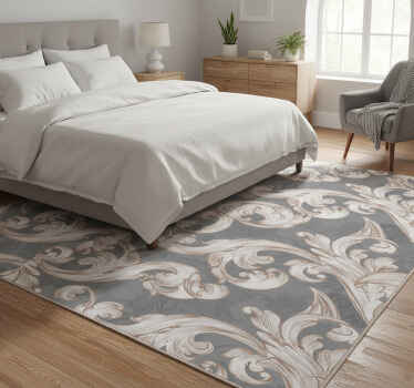 Belle grise bedroom vinyl rug - TenStickers