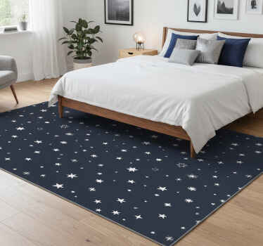 Night sky bedroom vinyl rug - TenStickers