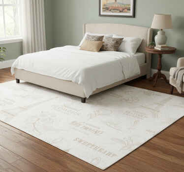 Bedroom vinyl rug in parisian style - TenStickers