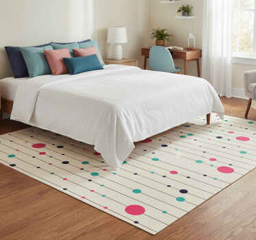 Bedroom vinyl rug charming dots - TenStickers