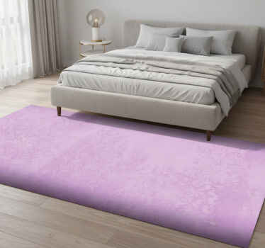 Bedroom vinyl rug in purple velour design - TenStickers