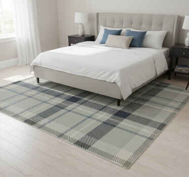 Gray flannel bedroom vinyl rug - TenStickers
