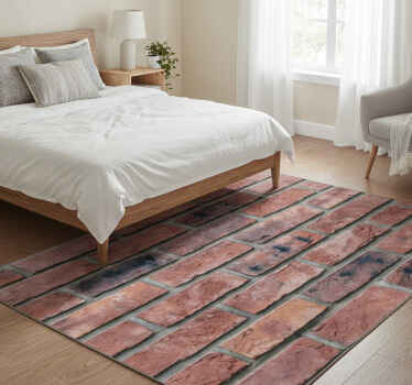 Bedroom vinyl rug uncommon stoned wall design - TenStickers