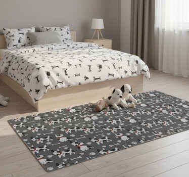 Bedroom vinyl rug featuring a fantastic dog design - TenStickers