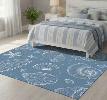 Tapete vinílico quarto vida marinha e conchas - TenStickers